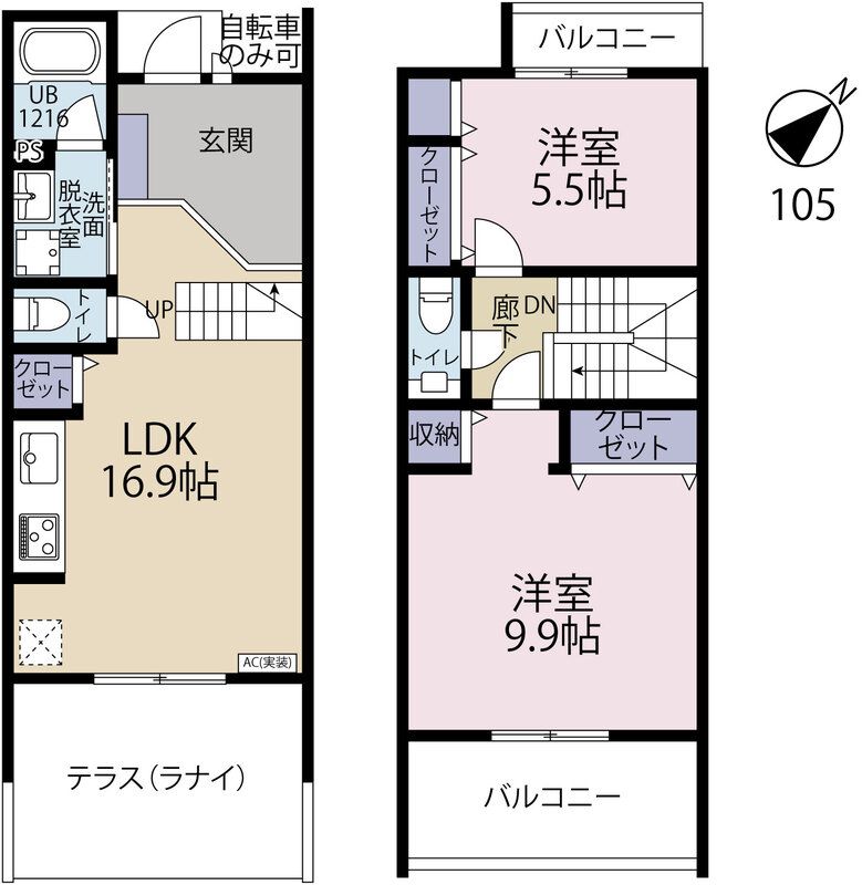 Parkside Lanai 間取り