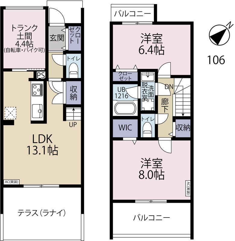 Parkside Lanai 間取り