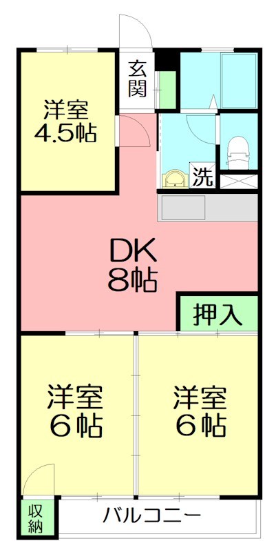 オオタハイツ 102号室 間取り