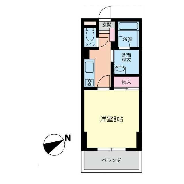 K&Aビル 1E号室 間取り
