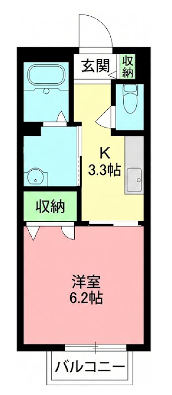 ｍａｉｓｏｎ　ｈｏｔ　ｒｏａｄ 102号室 間取り