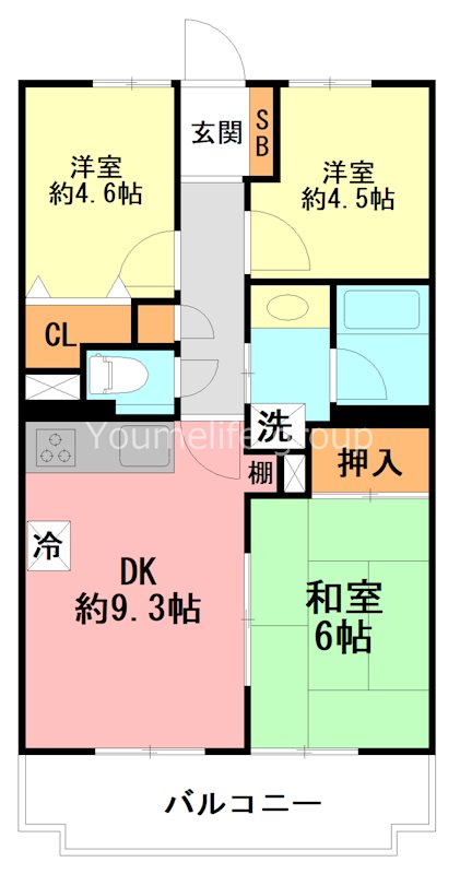 ライオンズマンション南林間第６ 207号室 間取り