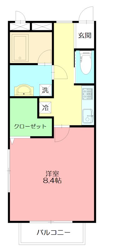 ジ・アパートメント下堀 1号室 間取り