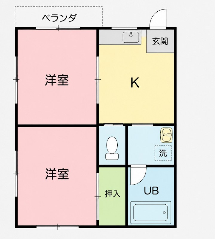 シーサイドハイム 202号室 間取り
