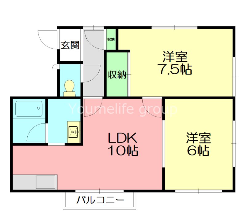 メゾンマイネル  201号室 間取り