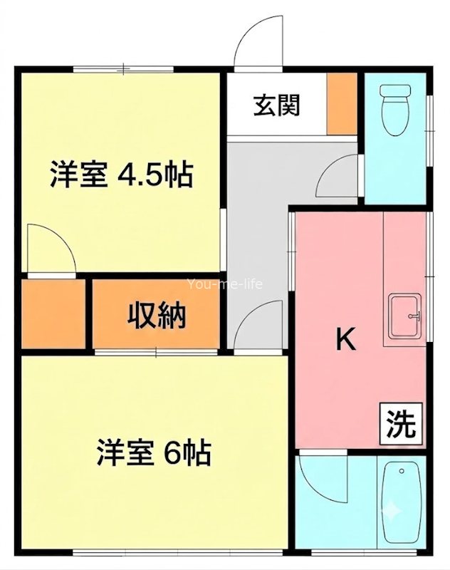 羽鳥テラス B号室 間取り