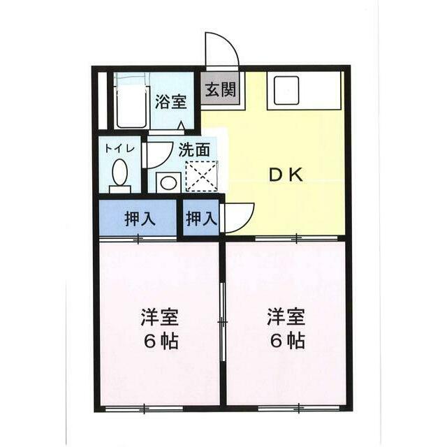 サンホワイト原島 202号室 間取り