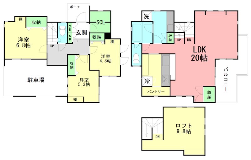河原口２丁目貸戸建 間取り