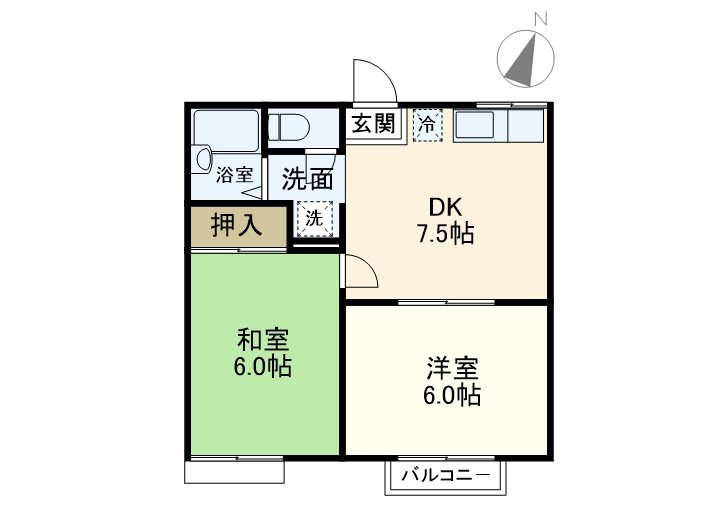 シャレー原宿A棟 A202号室 間取り