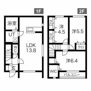 Merveille Ⅲ 106号室 間取り