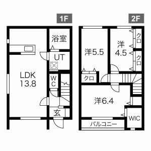 Merveille Ⅲ 107号室 間取り