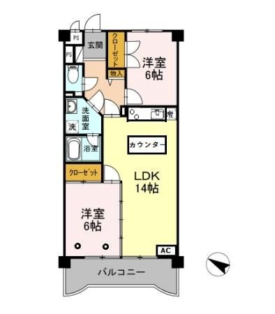 マンションビスタリカ 402号室 間取り