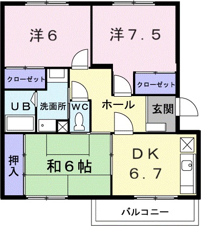 ベルハイム 104号室 間取り