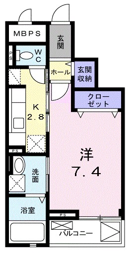 ロイヤルステイツ 303号室 間取り