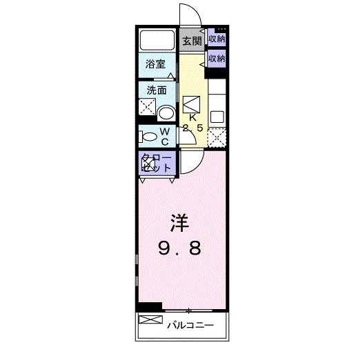 アルドール 105号室 間取り