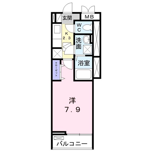 エスポアメゾン 104号室 間取り
