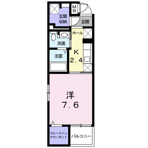 ルミエール Y 408号室 間取り