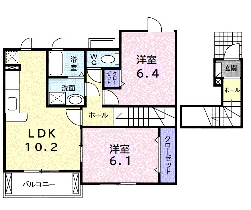 モデラート 203号室 間取り