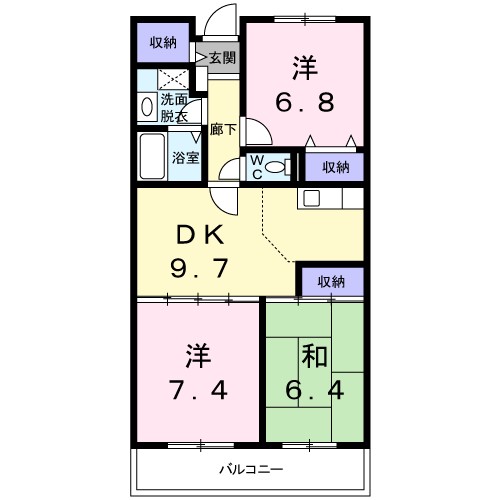 プラムハウス 503号室 間取り