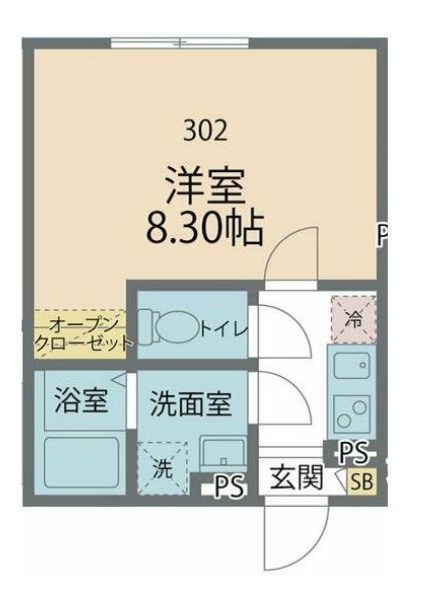 カインドネス本厚木North 302号室 間取り