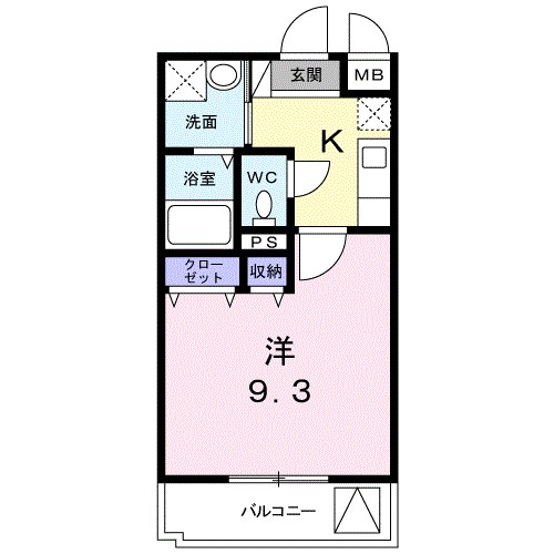 メゾン ド ブシヤ 202号室 間取り