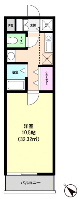ＹＡＭＡＳＨＩＮ北鎌倉 103号室 間取り