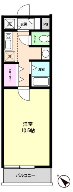 ＹＡＭＡＳＨＩＮ北鎌倉 205号室 間取り