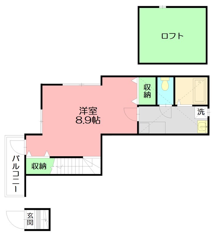 ソレディエ 201号室 間取り