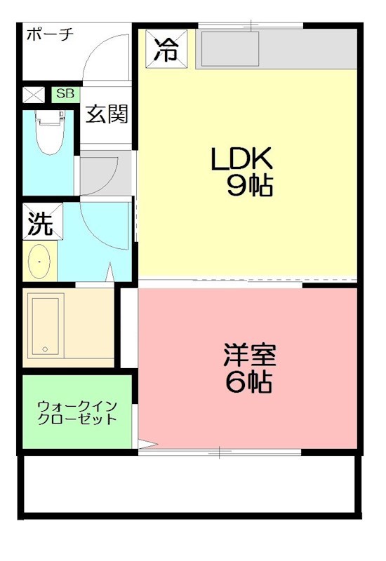lifeship E棟 E14号室 間取り