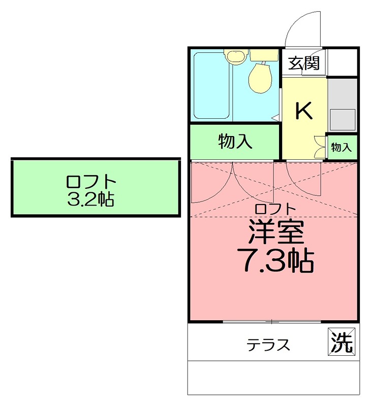 ゼフィランサス大磯 101号室 間取り