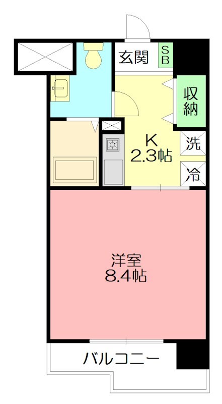 レザンヴェルジェ 702号室 間取り
