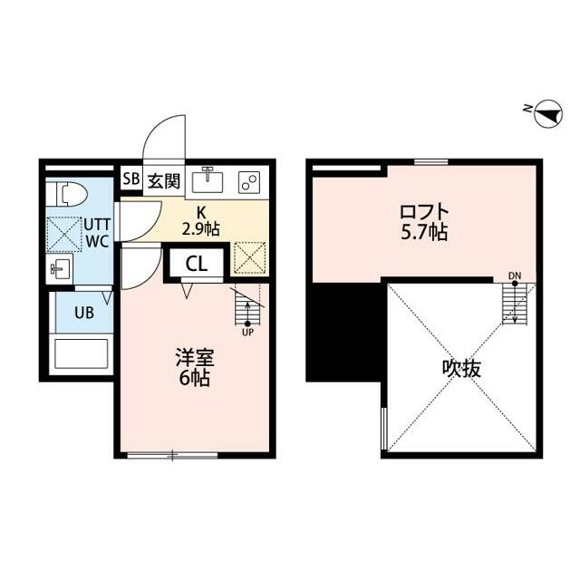 クレスト平塚 206号室 間取り