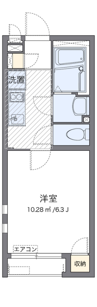 クレイノ壱番館 201号室 間取り