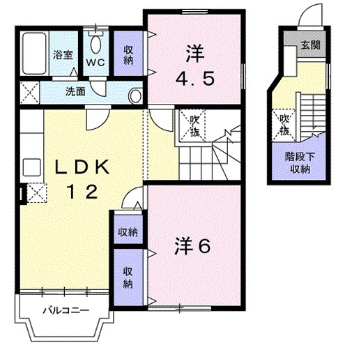 ヴィレッジハウスⅠ 201号室 間取り