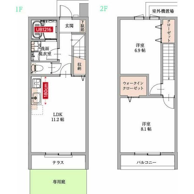 LAMINA東海岸 111号室 間取り