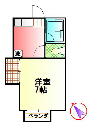 ハイムベルモア 208号室 間取り