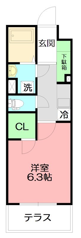 プロシード1045館 304号室 間取り
