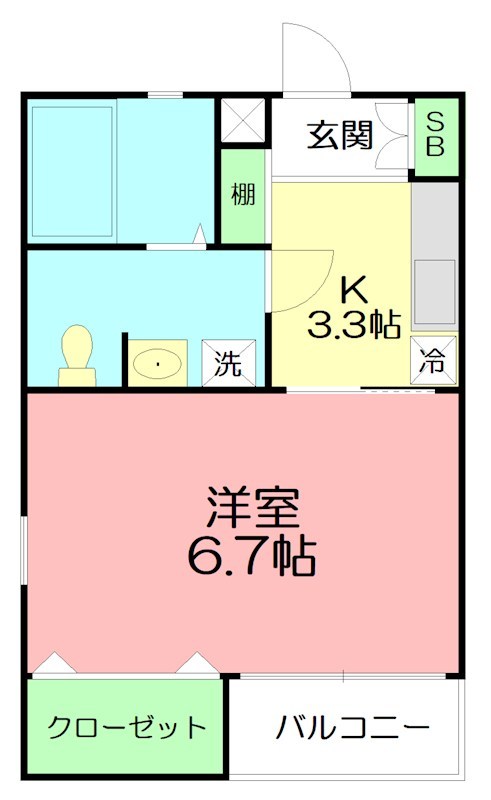 ラティアス 105号室 間取り