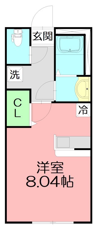 モカハウス 105号室 間取り
