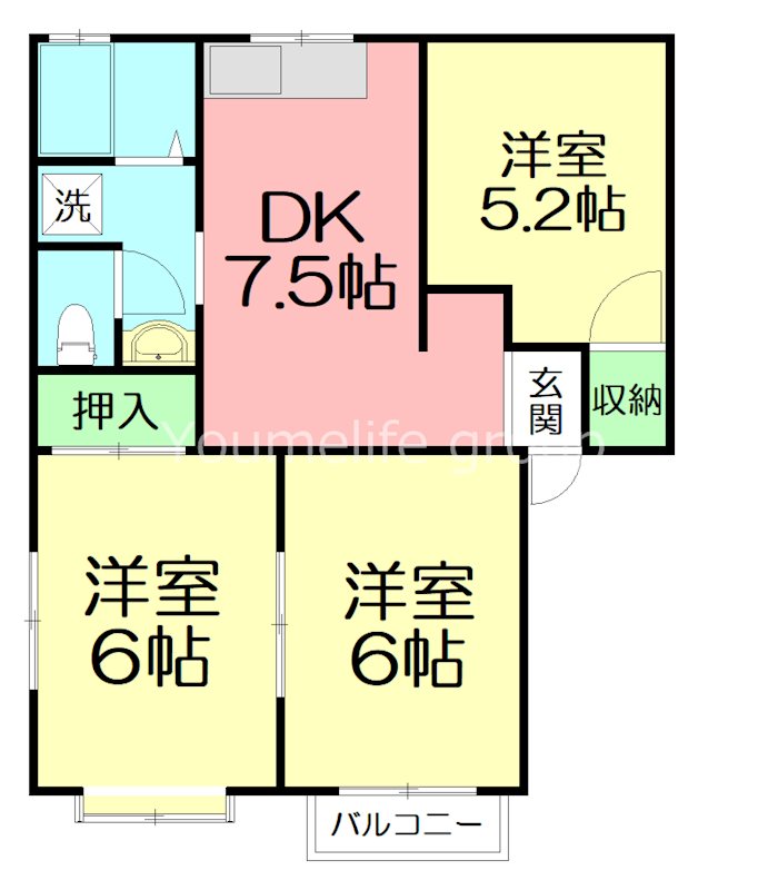 セレス鵠沼B棟 202号室 間取り