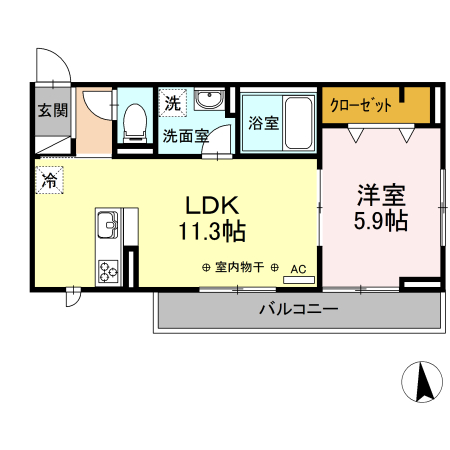 Lupinus　B棟 間取り