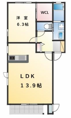 オーク玉縄Ａ棟 101号室 間取り