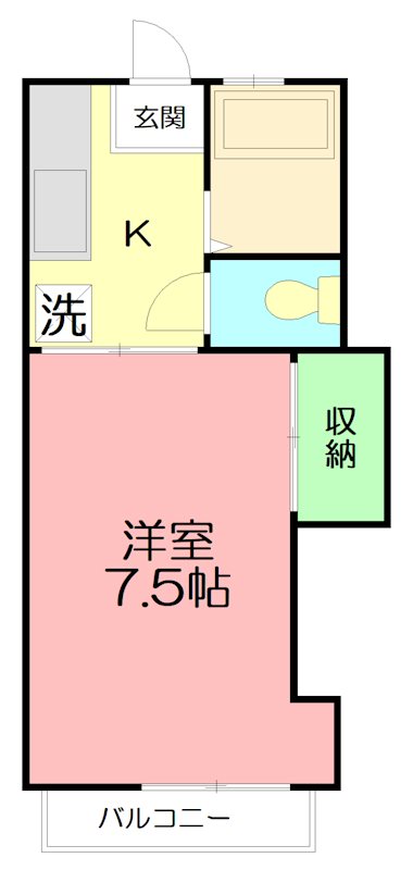 グリーンハイツ 207号室 間取り