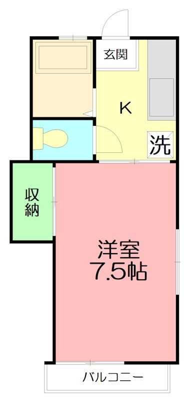 グリーンハイツ 208号室 間取り