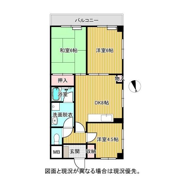 サンヒルズ泉Ａ棟 206号室 間取り