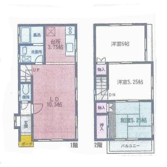 若竹町貸家 間取り