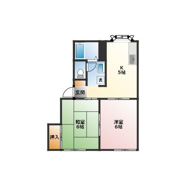 コーポ丸山C 101号室 間取り