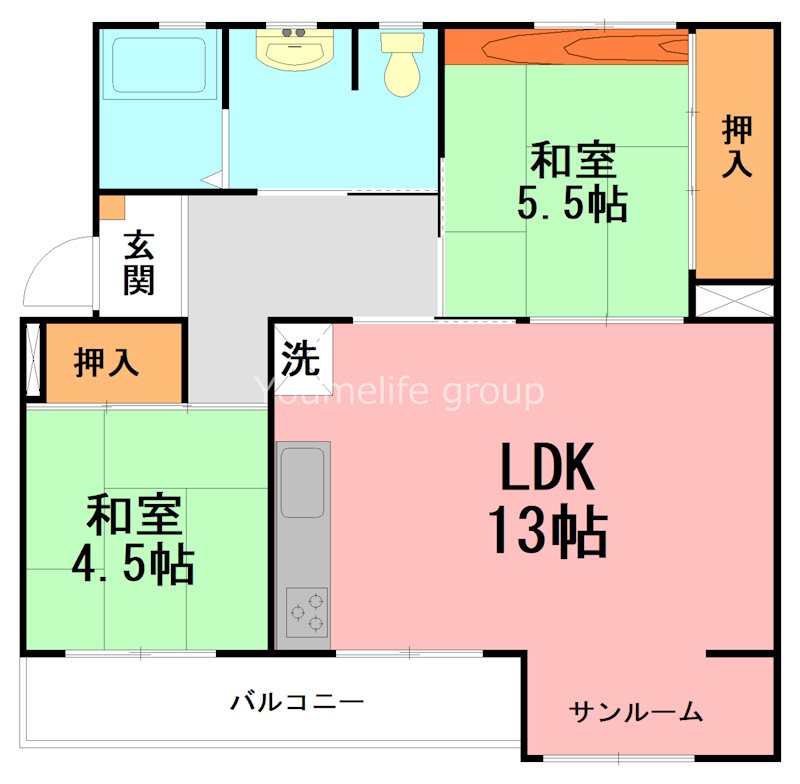 辻堂団地３－７号棟 間取り