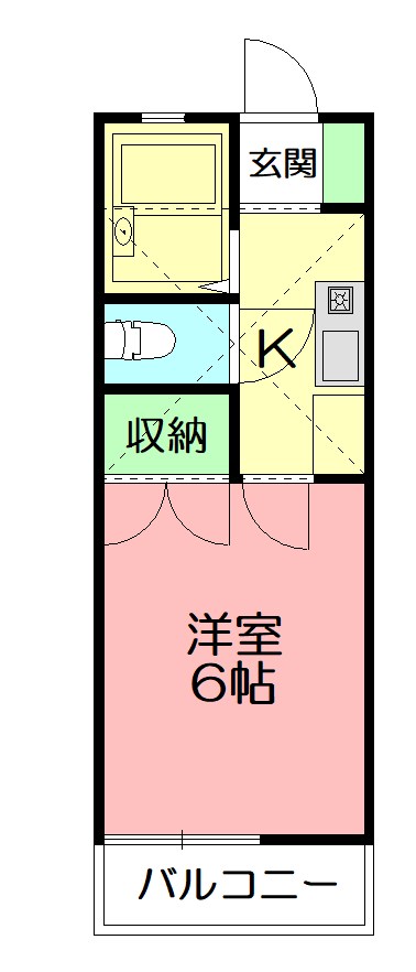 藤沢ドミール21 202号室 間取り
