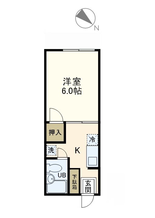 サンハイツ榊原 101号室 間取り